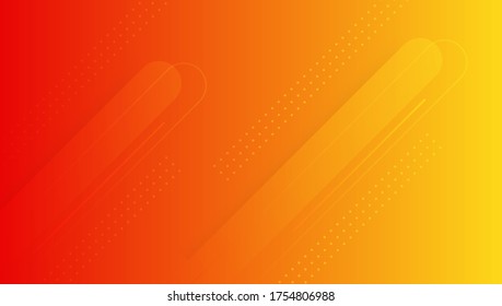 Abstract orange gradient background, with trendy geometric graphic design. Simple minimal square and dots halftone yellow and orange gradient pattern background