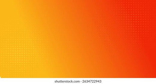 Abstract orange gradient background, with trendy geometric graphic design. Simple minimal square and dots halftone yellow and orange gradient pattern background