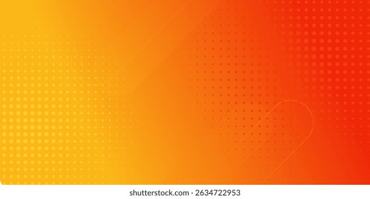 Abstractas fondo de gradiente naranja, con Diseño gráfico geométrico de moda. Fondo de patrón de degradado amarillo y naranja de semitono cuadrado y puntos mínimos simples