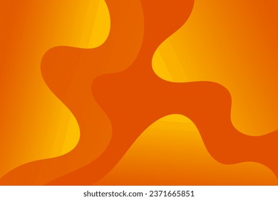 Abstract orange gradient background with wave shape. Vector illustration