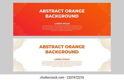 abstract orange gradient banner template collection design