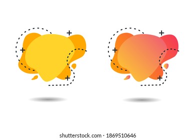 Abstract Orange Gradient Bubble Liquid Banner Template Design