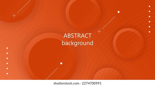 abstract orange gradient color circle with simple pattern wallpaper design background. eps10 vector