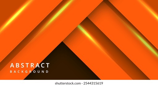 abstract orange gradient color with overlapping shape light layers design futuristic background. eps10 vector