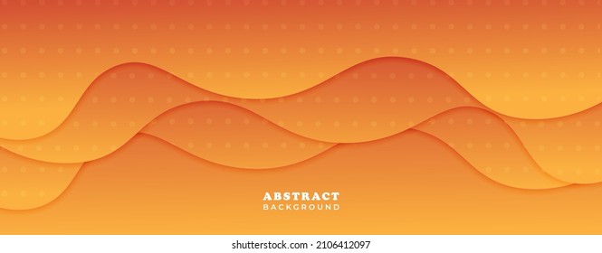 Abstract Orange Gradient Color Wave Background