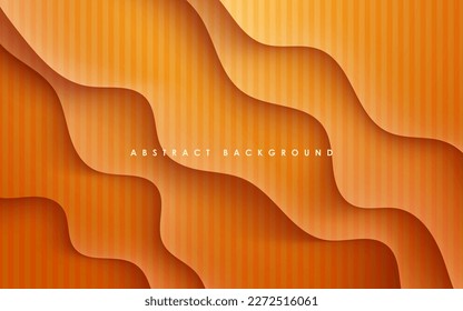 abstract orange gradient dynamic wavy shadow texture background. eps10 vector