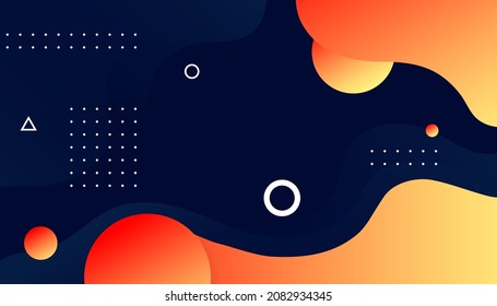Abstract orange gradient flat design background vector. Liquid composition. designs for posters, leaflets, vector illustrations 