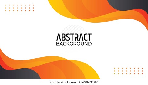 Abstract orange gradient fluid wave background with geometric shape. Modern futuristic background. for landing page, book covers, brochures, flyers, magazines, any brandings, banners, header