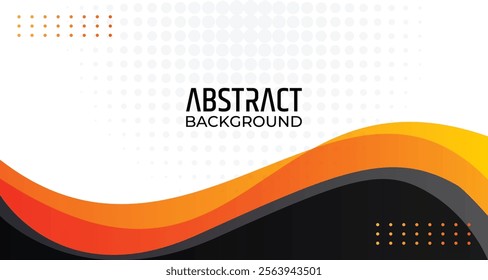 Abstract orange gradient fluid wave background with geometric shape. Modern futuristic background. for landing page, book covers, brochures, flyers, magazines, any brandings, banners, header