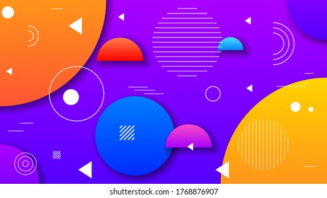 Abstrakter orangefarbener Farbverlauf-Vektorgrafik mit geometrischen Figuren