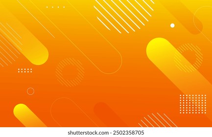 Abstract orange gradient geometric shapes background. Vector illustration