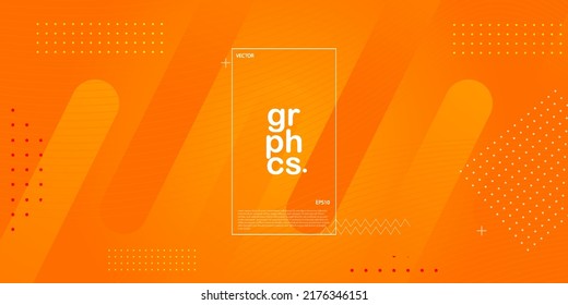 Abstract orange gradient illustration background with simple pattern. cool design.Eps10 vector