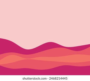 Abstract Orange Gradient Layered Waves Background