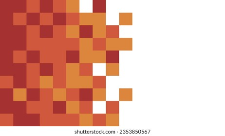 Abstract orange gradient mosaic banner background, 16:9 rectangular vector illustration. Good for slides presentation, flyer, banner, web, etc.