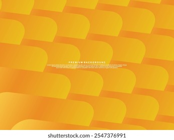 Abstract orange gradient poster background. Minimalist style cover template with dynamic perspective of 3d geometric shapes. Ideal design for social media, covers, banners, flyers, etc.