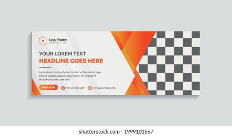 Abstract Orange Gradient Social Media Cover Design	