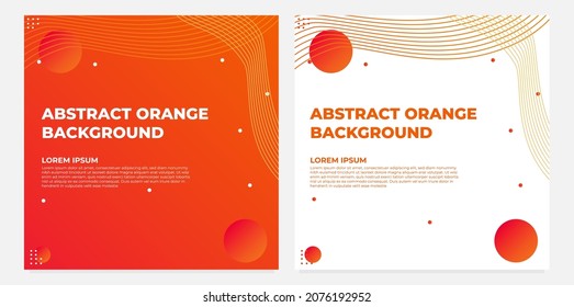 Abstract Orange Gradient Social Media Post Template Collection Design