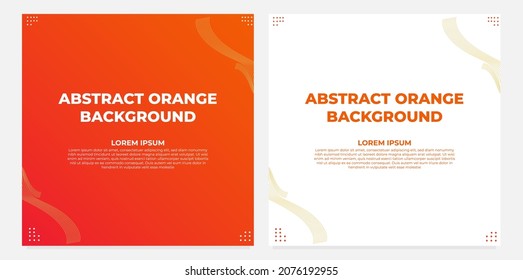 abstract orange gradient social media post template collection design