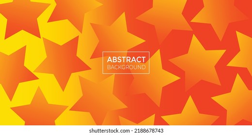 Abstract Orange Gradient Stars Background Effect Design