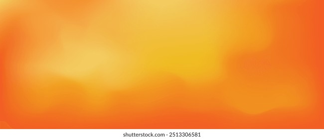 Fundo de vetor de gradiente laranja abstrato. Nuvens amarelas laranja ou fumaça se espalhando.