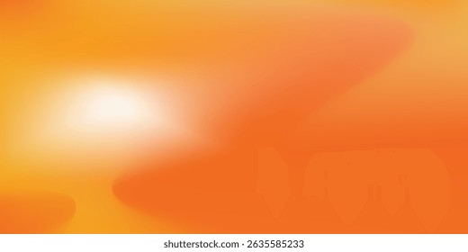 Abstract orange gradient vector background simple cloud