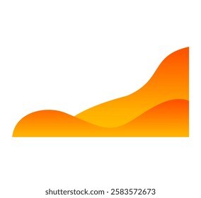 Abstract Orange Gradient Wave Corner