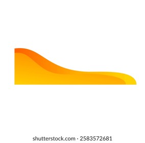 Abstract Orange Gradient Wave Corner