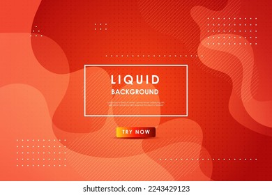 abstract orange gradient wavy light liquid color with geometric shape background. eps10 vector
