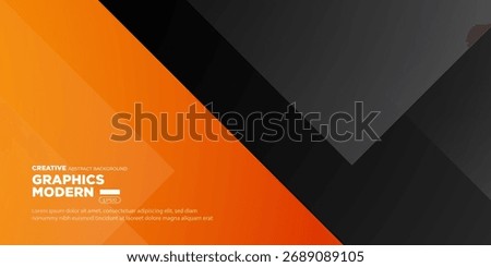 Abstract orange and gray square papercut theme background. Overlap pattern background design. Eps10 vector