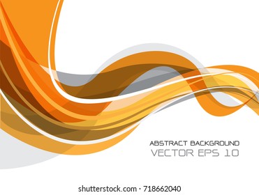 Abstract orange gray wave on white design modern futuristic background vector illustration.
