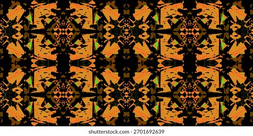 Abstract Orange and Green Geometric Pattern. seamless drawing. Bold Urban Graffiti Style Repeating Texture. African Abstract Geometric Print

. Contemporary Pop Art Symmetrical Repeating Motif