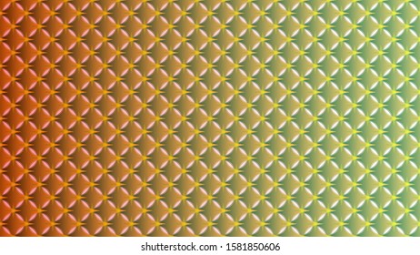 Abstract orange and green geometric shape on gradient background, vector illustration.