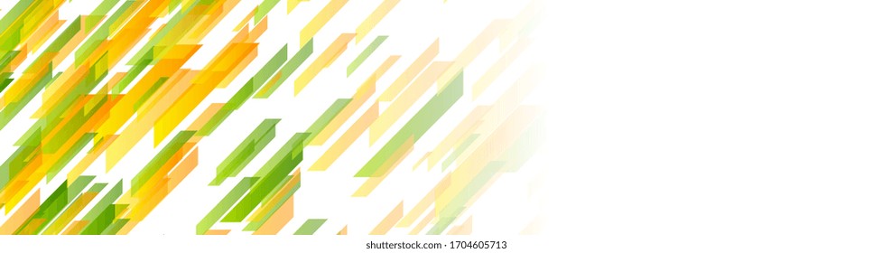 Diseño de pancartas tecnológicas geométricas en tonos naranja y verde. Fondo vectorial futurista