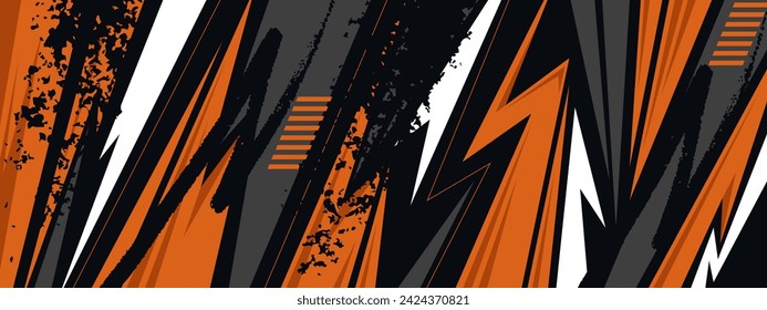 Abstract orange grey background for sports racing premium vector design