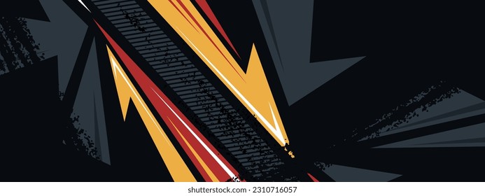 Abstract orange grey texture racing background. Sport car decal