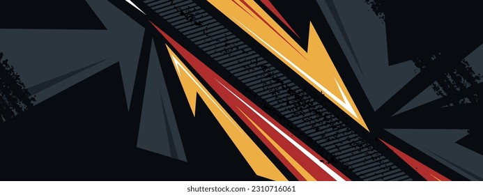 Resumen del fondo de la carrera de textura gris naranja. Calcomanía del coche deportivo