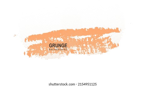 abstract orange grunge halftone pastel crayons texture vector background