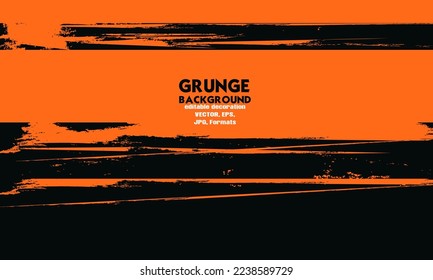 Abstract Orange Grunge Scratch Background Template. grunge backdrop vector