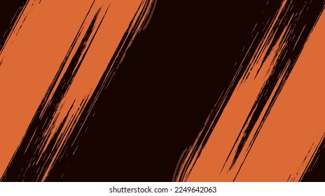 Abstract Orange Grunge Texture In Black Background Good To Use For Banner 