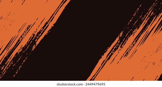 Abstract Orange Grunge Texture In Black Background Good To Use For Banner