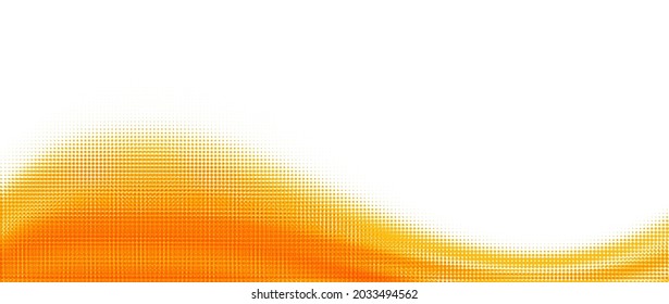 Abstract orange halftone wavy line. Design element. Vector illustration.