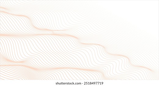 Abstract orange halftone wavy lines, vector illustration, modern lines.