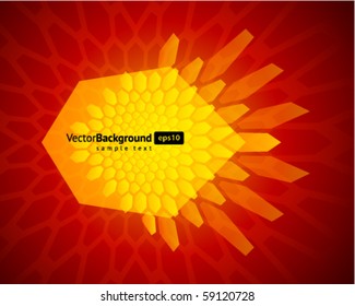 Antecedentes del vector del peine de miel anaranjado abstracto