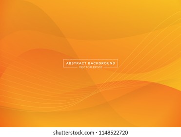 Abstract Orange Landing Page Website Banner Template With Waving Shape 