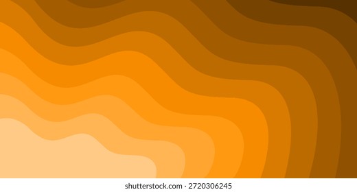 Fondo de gradiente de onda en capas de color naranja Abstractas para presentaciones de marca Carteles Anuncios de redes sociales y Diseño gráfico moderno