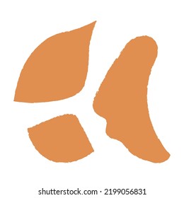 Abstract orange leaves. Autumn texture leaf. Vector illustration on isolated background