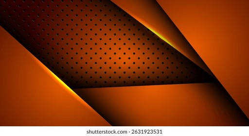 abstract orange light background gradient shapes. orange circle mesh pattern decoration. eps10 vector
