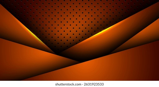 abstract orange light background gradient shapes. orange circle mesh pattern decoration. eps10 vector