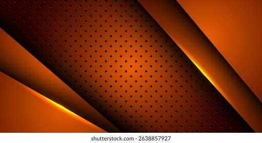 abstract orange light background gradient shapes. orange circle mesh pattern decoration. eps10 vector
