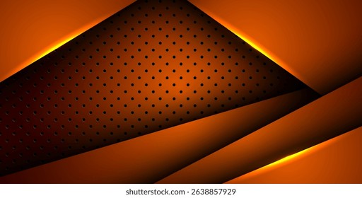 abstract orange light background gradient shapes. orange circle mesh pattern decoration. eps10 vector